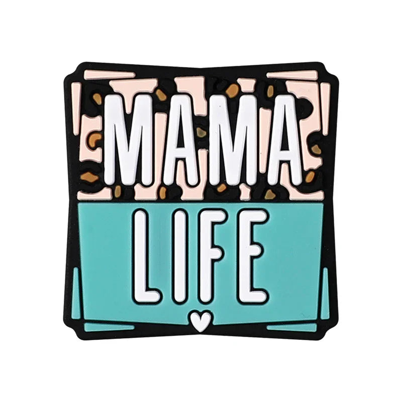 MAMA silicone beads for maternal and infant products, bulk cartoon flower silicone beads