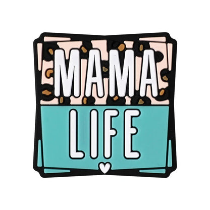 MAMA silicone beads for maternal and infant products, bulk cartoon flower silicone beads