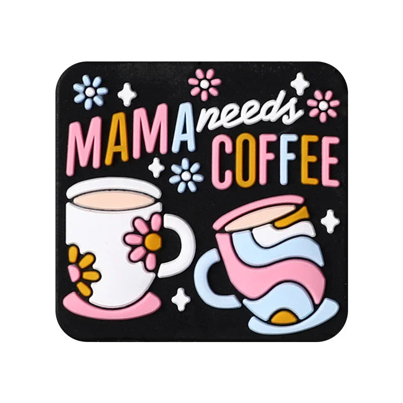 MAMA silicone beads for maternal and infant products, bulk cartoon flower silicone beads