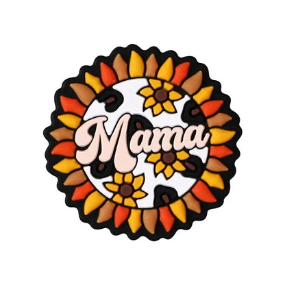 MAMA silicone beads for maternal and infant products, bulk cartoon flower silicone beads