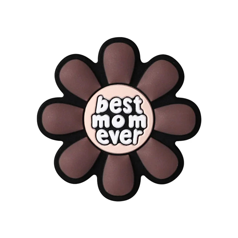 MAMA silicone beads for maternal and infant products, bulk cartoon flower silicone beads