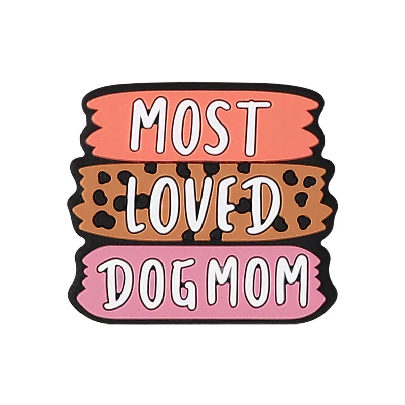 Glue jewelry dog mother beads three-dimensional leopard print loose beads | Silicone Focal Bead for DIY Keychain & Pen Wrap