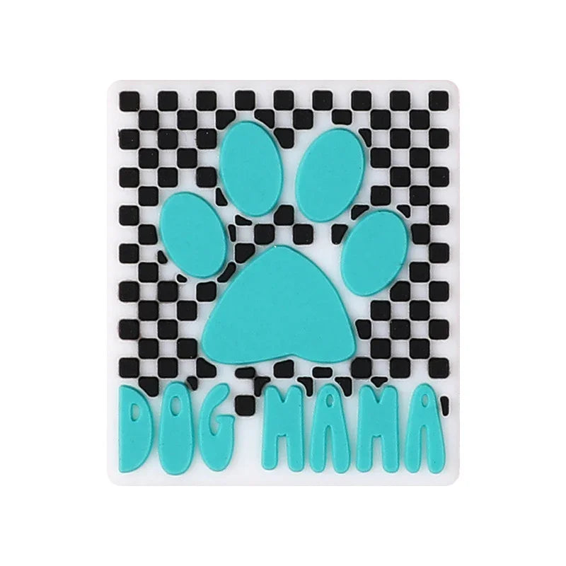 Glue jewelry dog mother beads three-dimensional leopard print loose beads | Silicone Focal Bead for DIY Keychain & Pen Wrap
