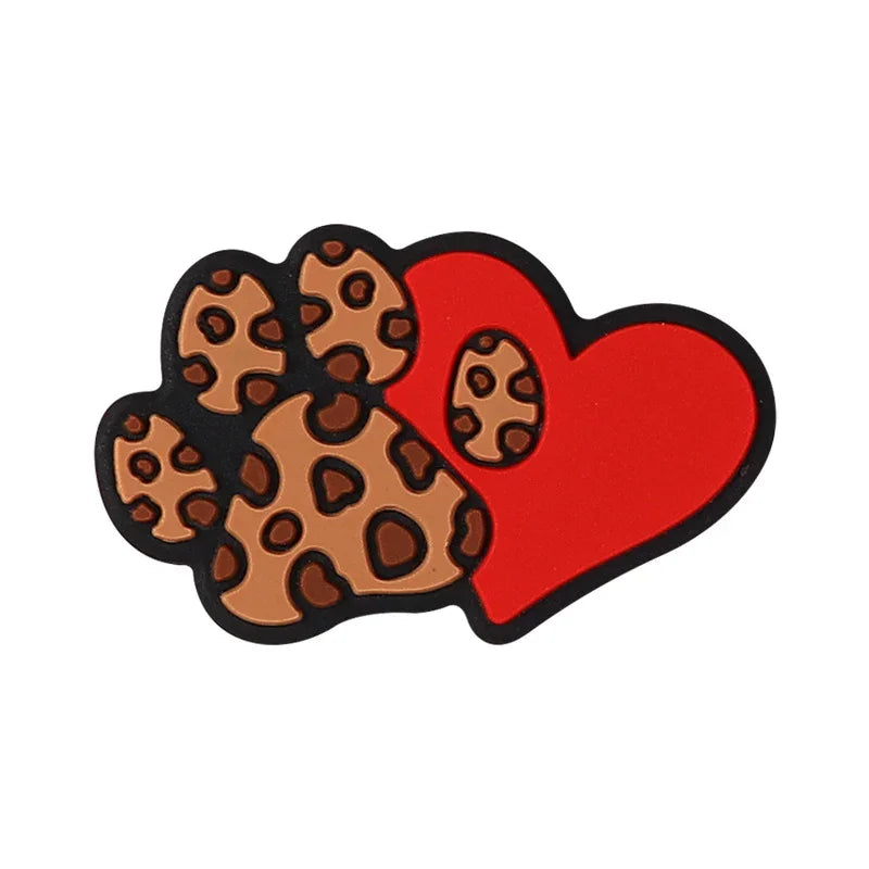 Glue jewelry dog mother beads three-dimensional leopard print loose beads | Silicone Focal Bead for DIY Keychain & Pen Wrap
