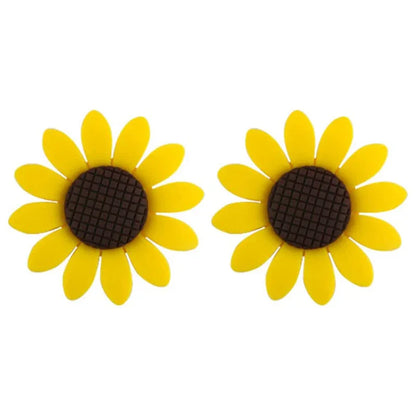 Sunflower silicone beads DIY handmade jewelry accessories sunflower loose beads