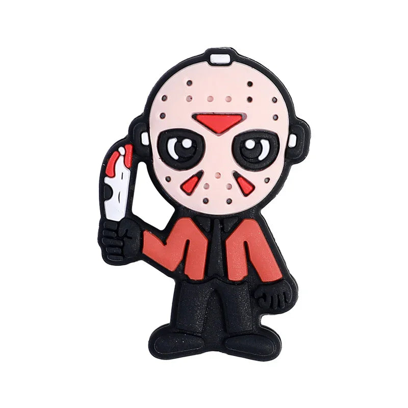 Halloween cartoon silicone beads anime character Jason loose beads handmade beaded accessories clown silicone