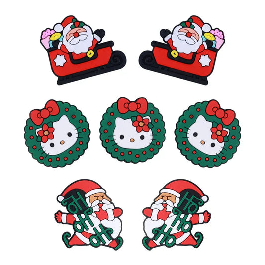 Christmas silicone beads cartoon KT cat loose beads