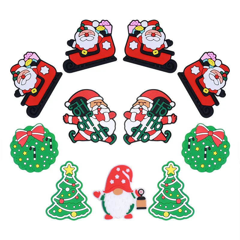 Christmas silicone beads cartoon KT cat loose beads | Silicone Bead for DIY Bracelet & Keychain Making