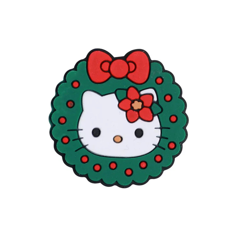 Christmas silicone beads cartoon KT cat loose beads | Silicone Bead for DIY Bracelet & Keychain Making
