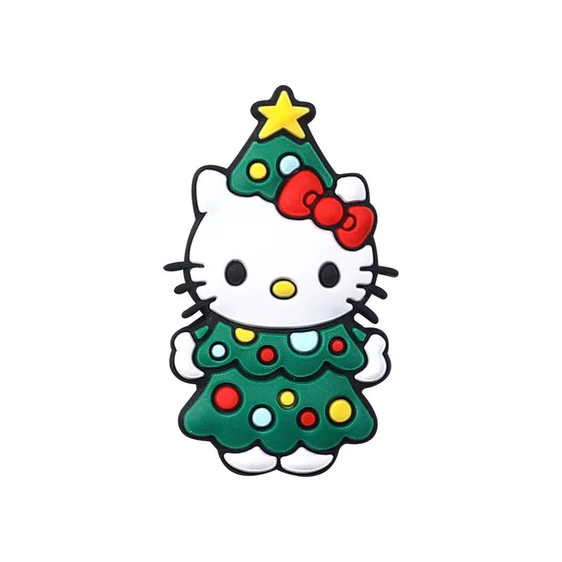 Christmas silicone beads cartoon KT cat loose beads