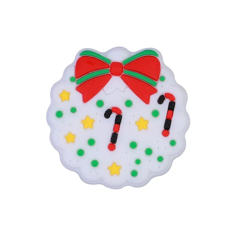 Christmas silicone beads cartoon KT cat loose beads | Silicone Bead for DIY Bracelet & Keychain Making