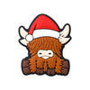 Dark Brown Christmas Highland Cow