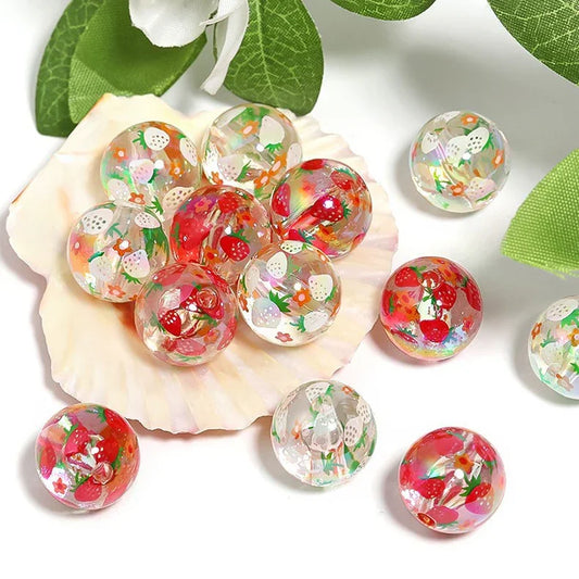 Acrylic Beads transparent UV plating high cold black butterfly 16MM