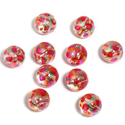 Acrylic Beads transparent UV plating high cold black butterfly 16MM