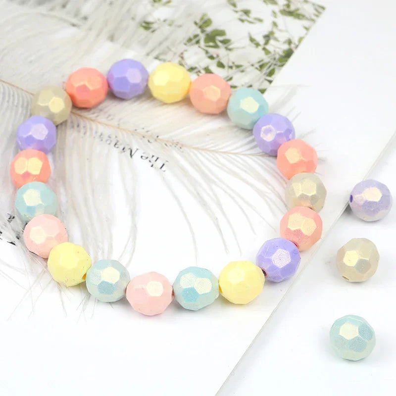 Acrylic mixed color beads plastic love five-pointed star through hole beads 500G | DIY Keychain Bracelet Making Supply