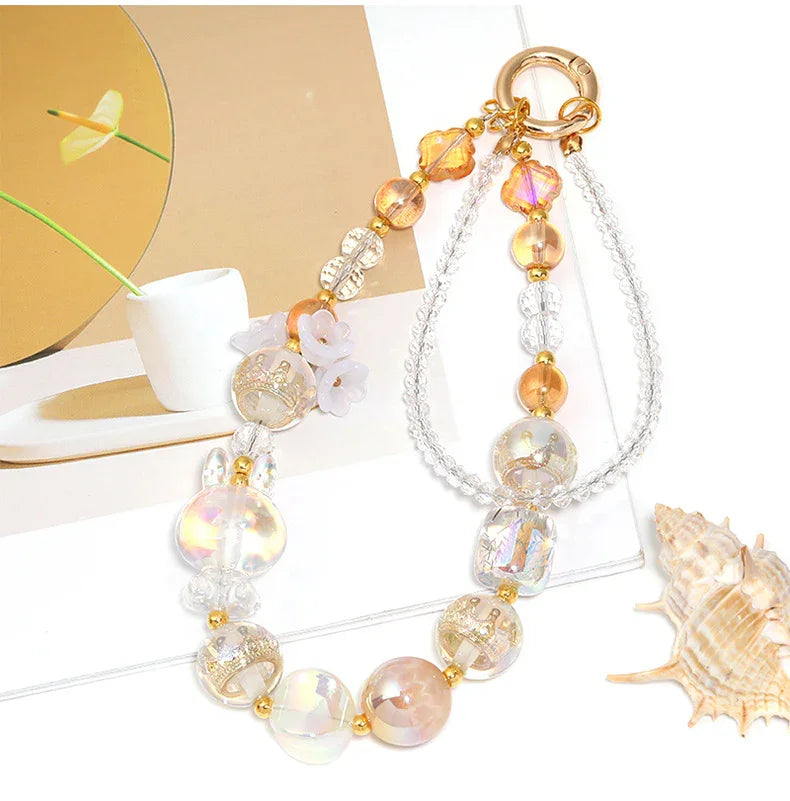 Golden Crown Colorful Straight Beads | DIY Keychain Bracelet Making Supply