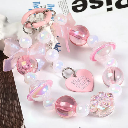 16mm acrylic plated color crack through hole mixed color beads 100PCS