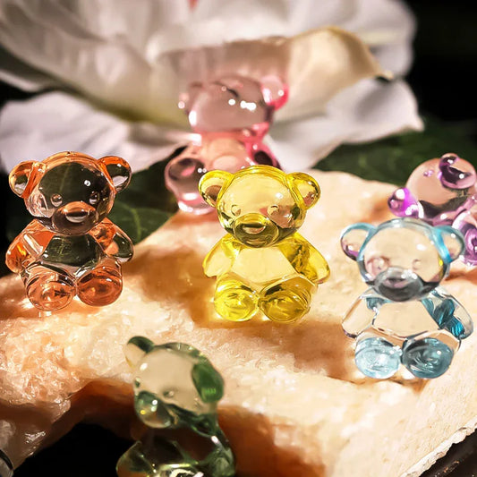 Acrylic bubble bead dye core color bear beads about 320pcs