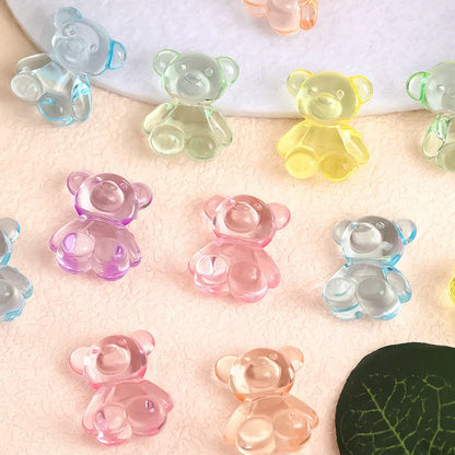 Acrylic bubble bead dye core color bear beads about 320pcs