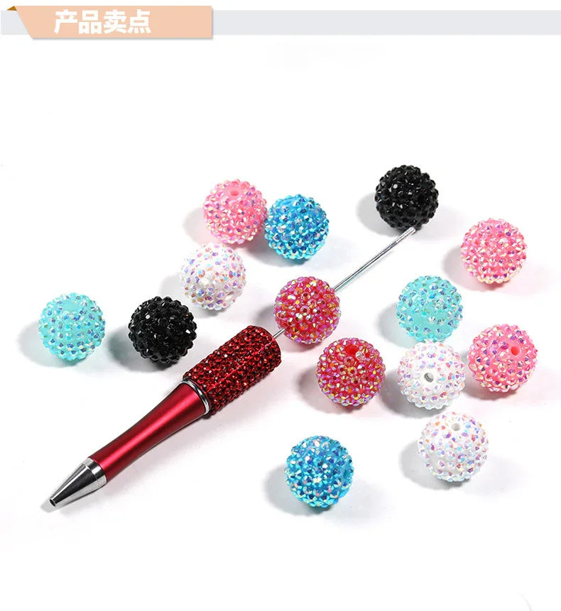 Full Diamond Bayberry Ball Acrylic Flash Diamond Ball 20MM Random | Acrylic Bead for DIY Bracelet Keychain Jewelry Making