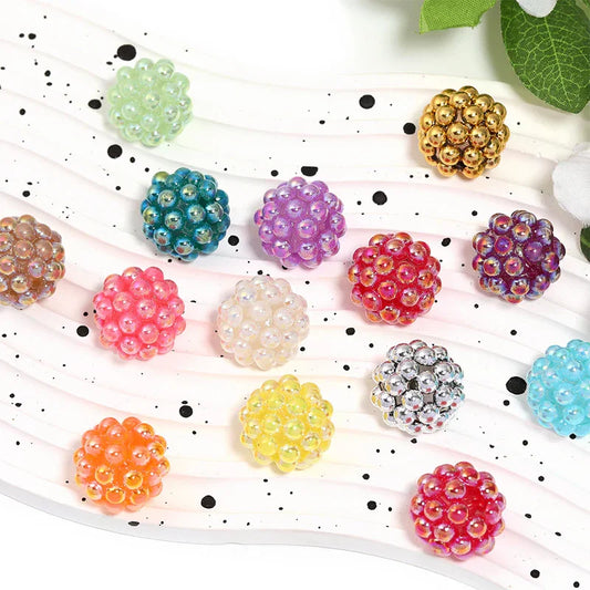 Acrylic bayberry ball imitation pearl magic color beads