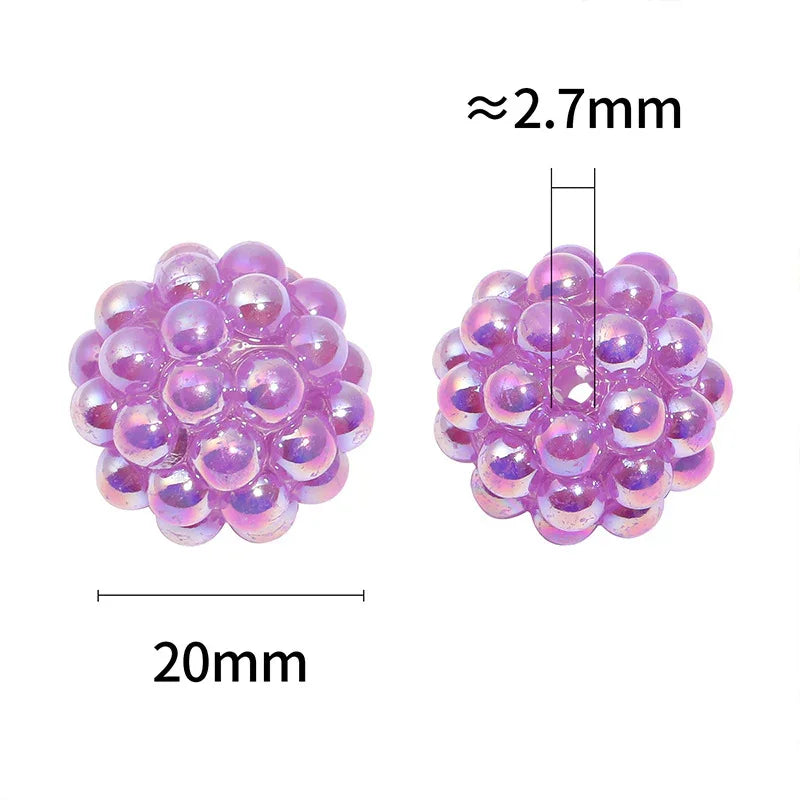 Acrylic bayberry ball imitation pearl magic color beads | Acrylic Bead for DIY Bracelet Keychain Jewelry Making