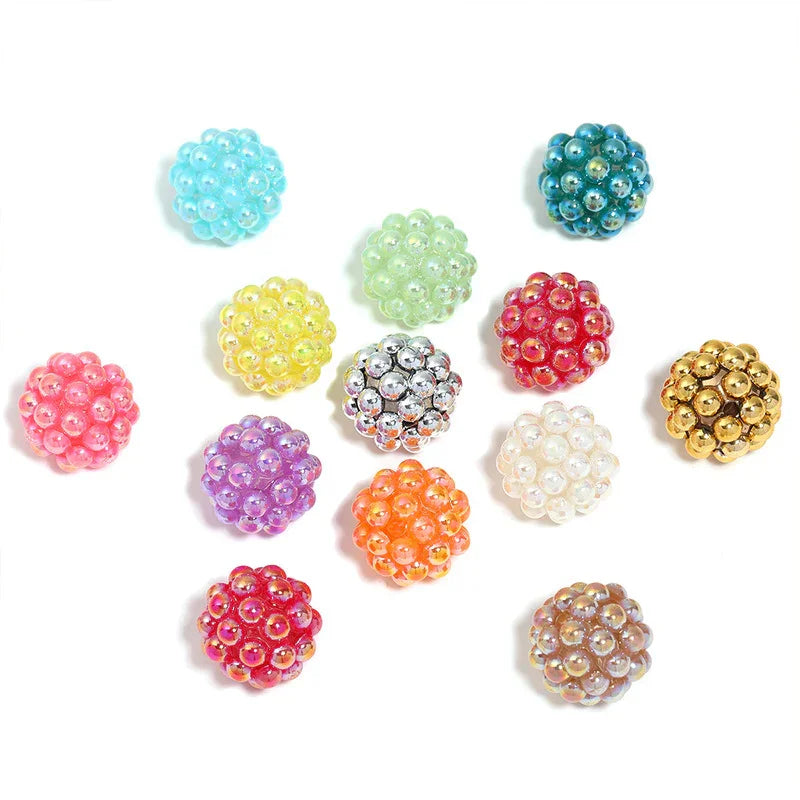 Acrylic bayberry ball imitation pearl magic color beads | Acrylic Bead for DIY Bracelet Keychain Jewelry Making