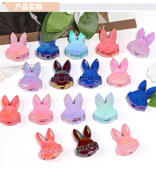 Punk Rabbit UV Electroplated Acrylic Vertical Hole Beads
