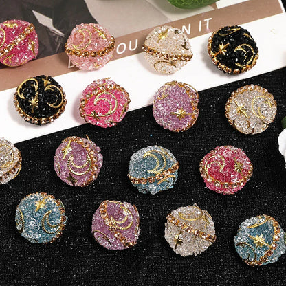 Rhinestone Beads Diy Accessories Western Region Princess Stars Moon Full Diamond Sugar Beads