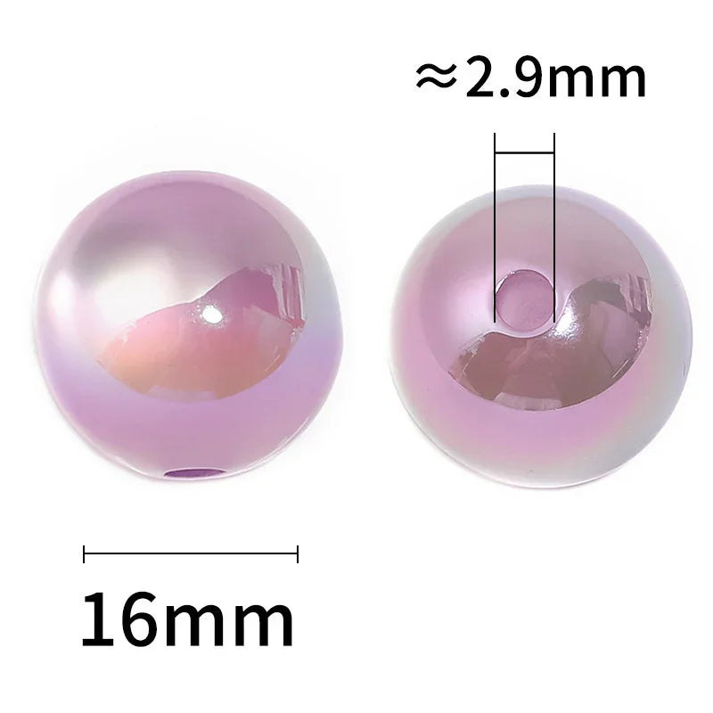 Acrylic Colorful Plastic Dot Beads Straight Beads Beads 16MM | Acrylic Bead for DIY Bracelet Keychain Jewelry Making