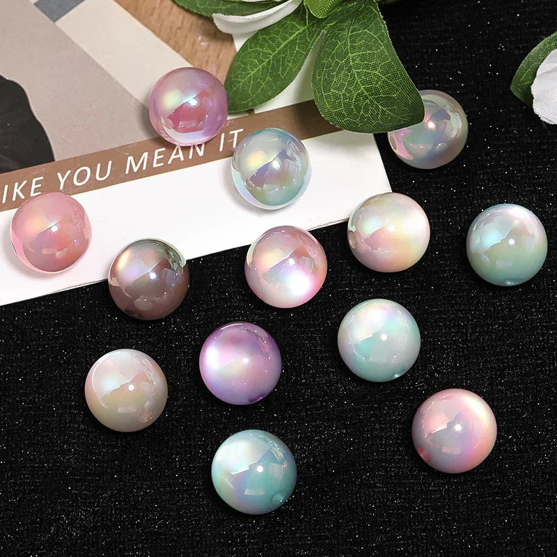 Acrylic Colorful Plastic Dot Beads Straight Beads Beads 16MM | Acrylic Bead for DIY Bracelet Keychain Jewelry Making