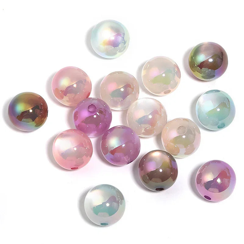 Acrylic Colorful Plastic Dot Beads Straight Beads Beads 16MM | Acrylic Bead for DIY Bracelet Keychain Jewelry Making