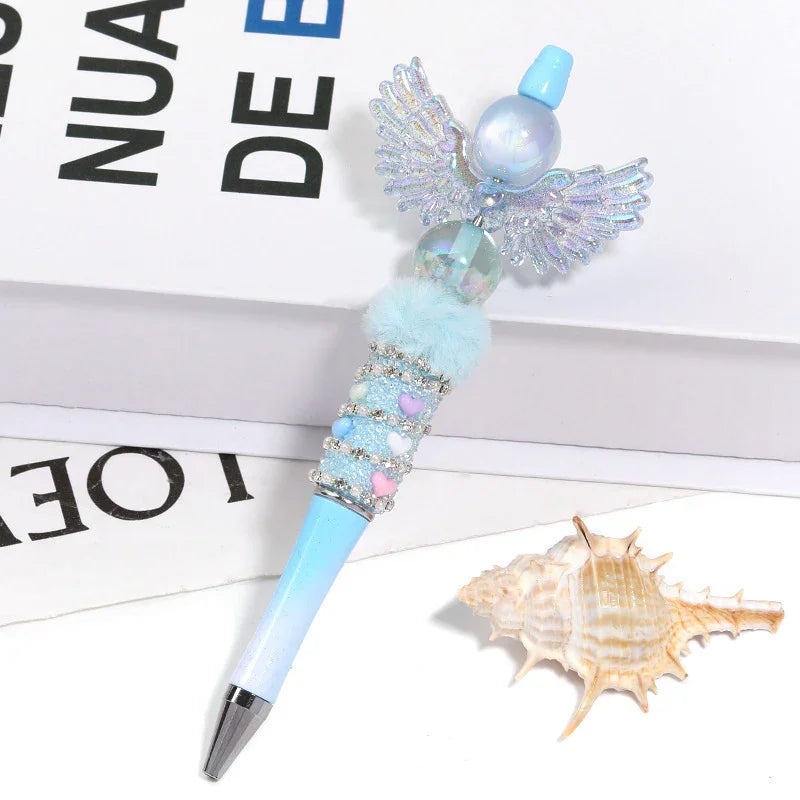 Luminous Resin Angel Wings Straight Beads | Acrylic Bead for DIY Bracelet Keychain Jewelry Making