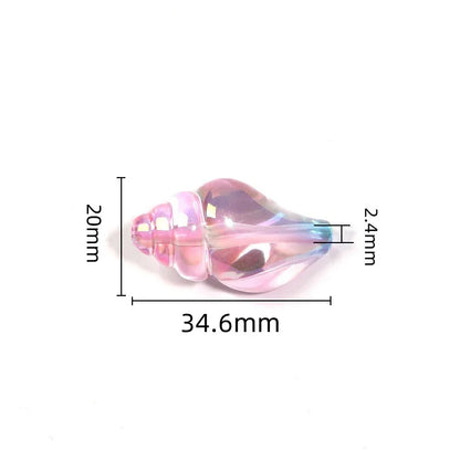 Colorful two-color vignetting straight hole conch perforated acrylic