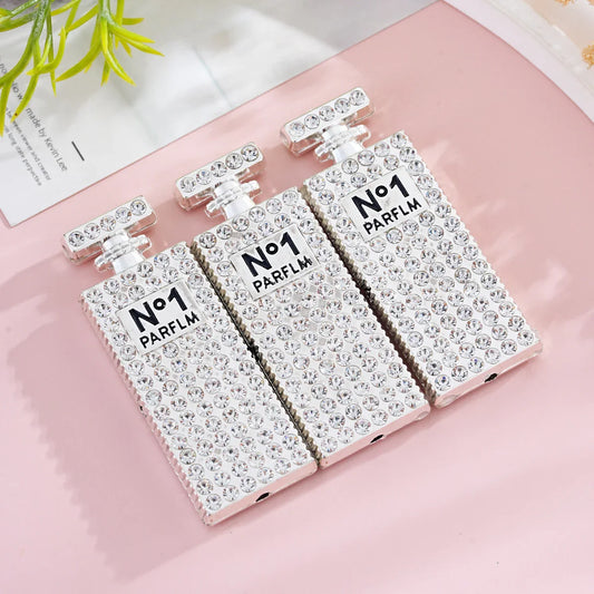 Silver Alloy Beads perfume bottle straight hole beads