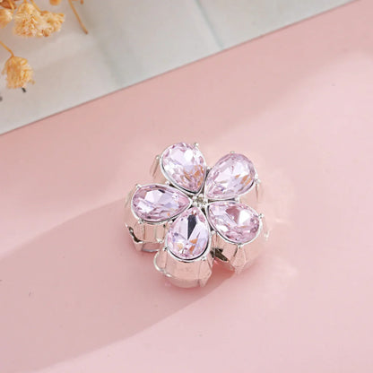 Silver Alloy Beads Double Sided Alloy Crystal Flowers