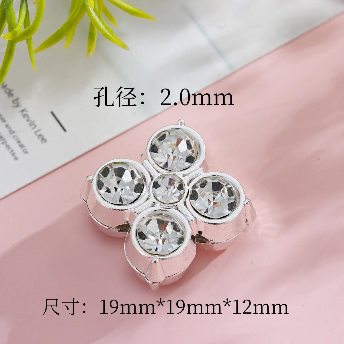 Silver Alloy Beads Four-leaf clover metal beads