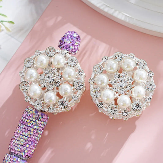Silver Alloy Beads Large Pearl Flower Straight Beads