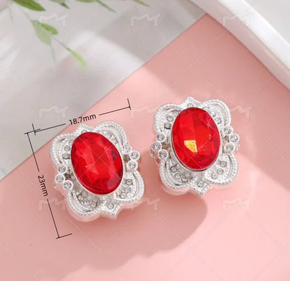 Silver Alloy Beads Diamond-studded gemstone straight hole beads
