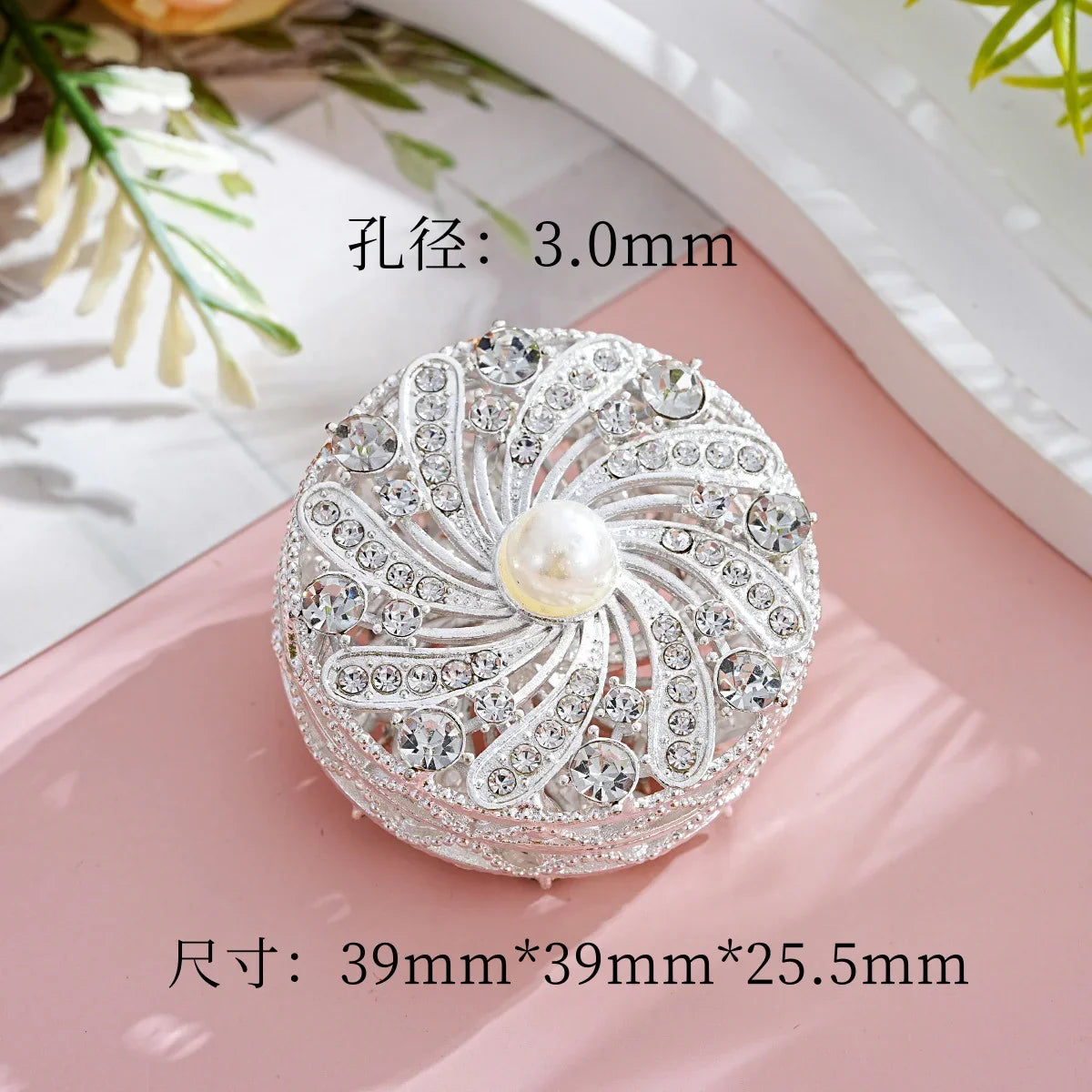 Luxury craft diamond-encrusted bear straight hole beads DIY hand-made wearable pen mobile phone chain bag chain car accessories