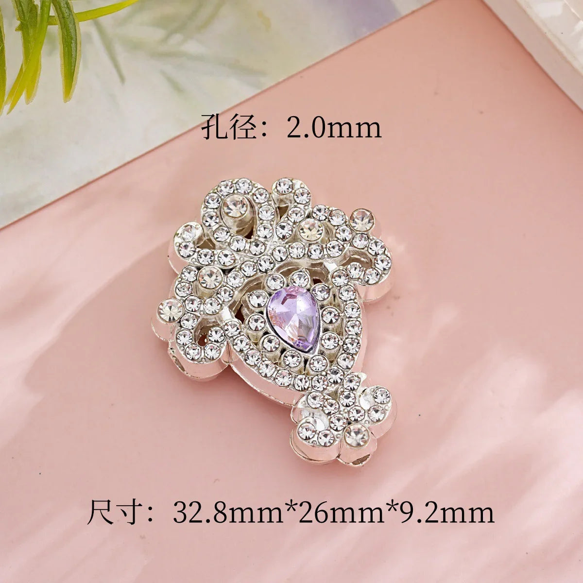 Zinc Alloy Full Diamond Super Flash Auspicious Knot Wuliji Diamond
