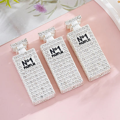 Silver Alloy Beads Full-drilled perfume bottle with straight holes and beads