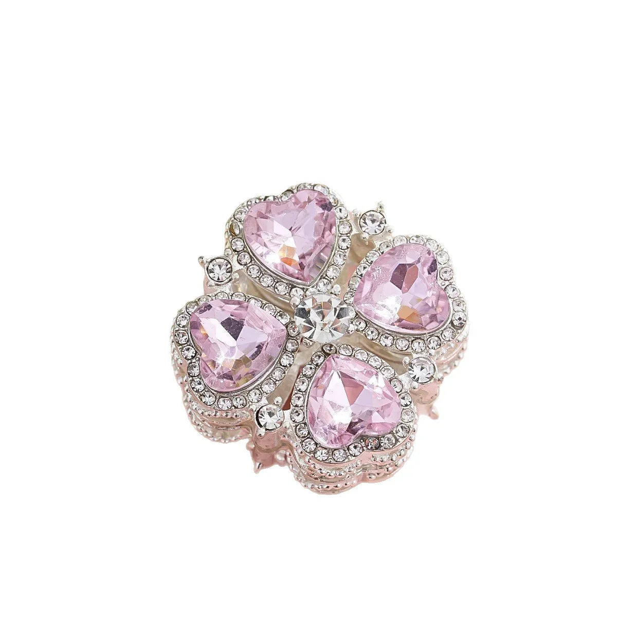 Diamond color four-leaf clover straight hole beads