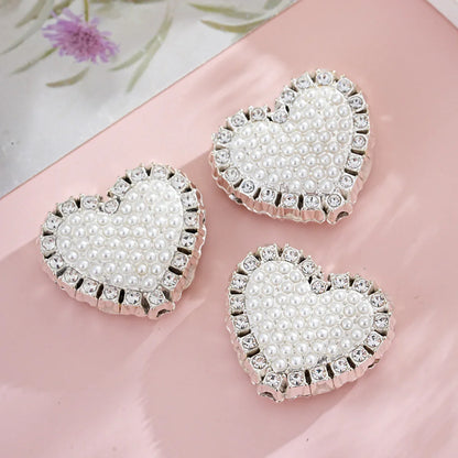 Alloy Full-diamond Love-shaped Beaded Pen