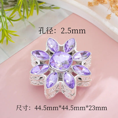 Silver Alloy Beads Big  Sun Flower Straight Bead