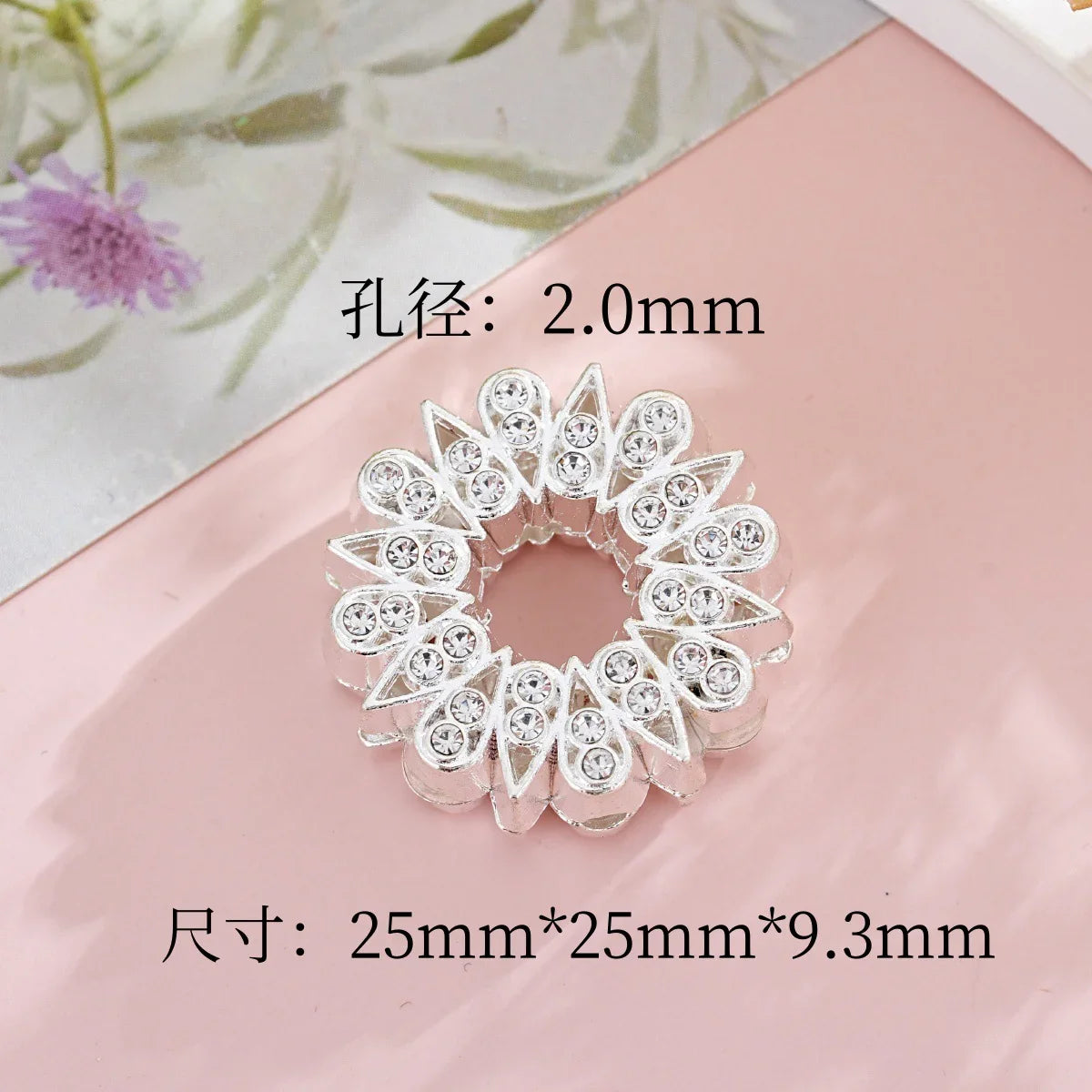 Silver Alloy Beads Wrapped Bead Ring Porous Bead