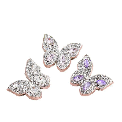 Double-sided full-drilled butterfly straight-hole beads