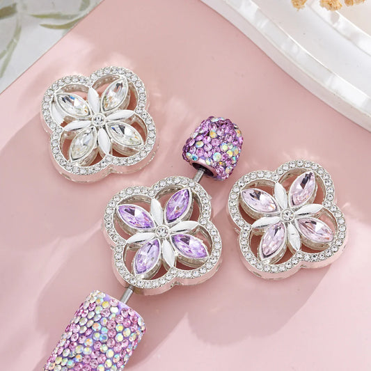 Double sided alloy crystal flowers