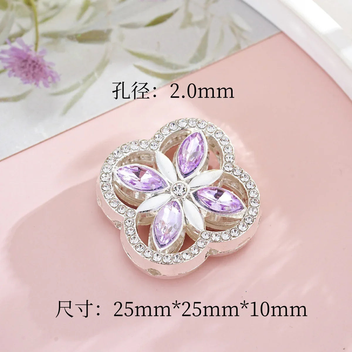 Double sided alloy crystal flowers