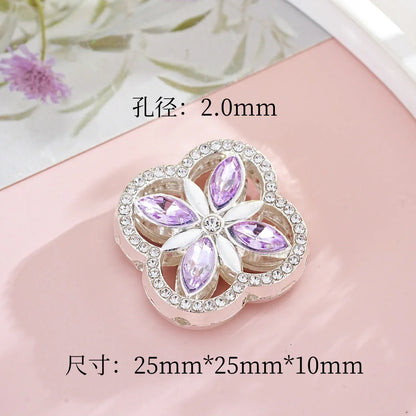 Double sided alloy crystal flowers